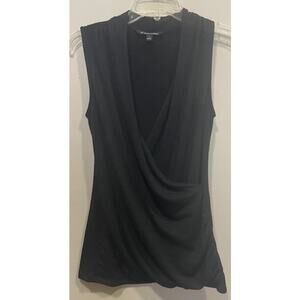 41 Hawthorn Sleeveless Black Wrap Blouse Professional Women's Size Sm